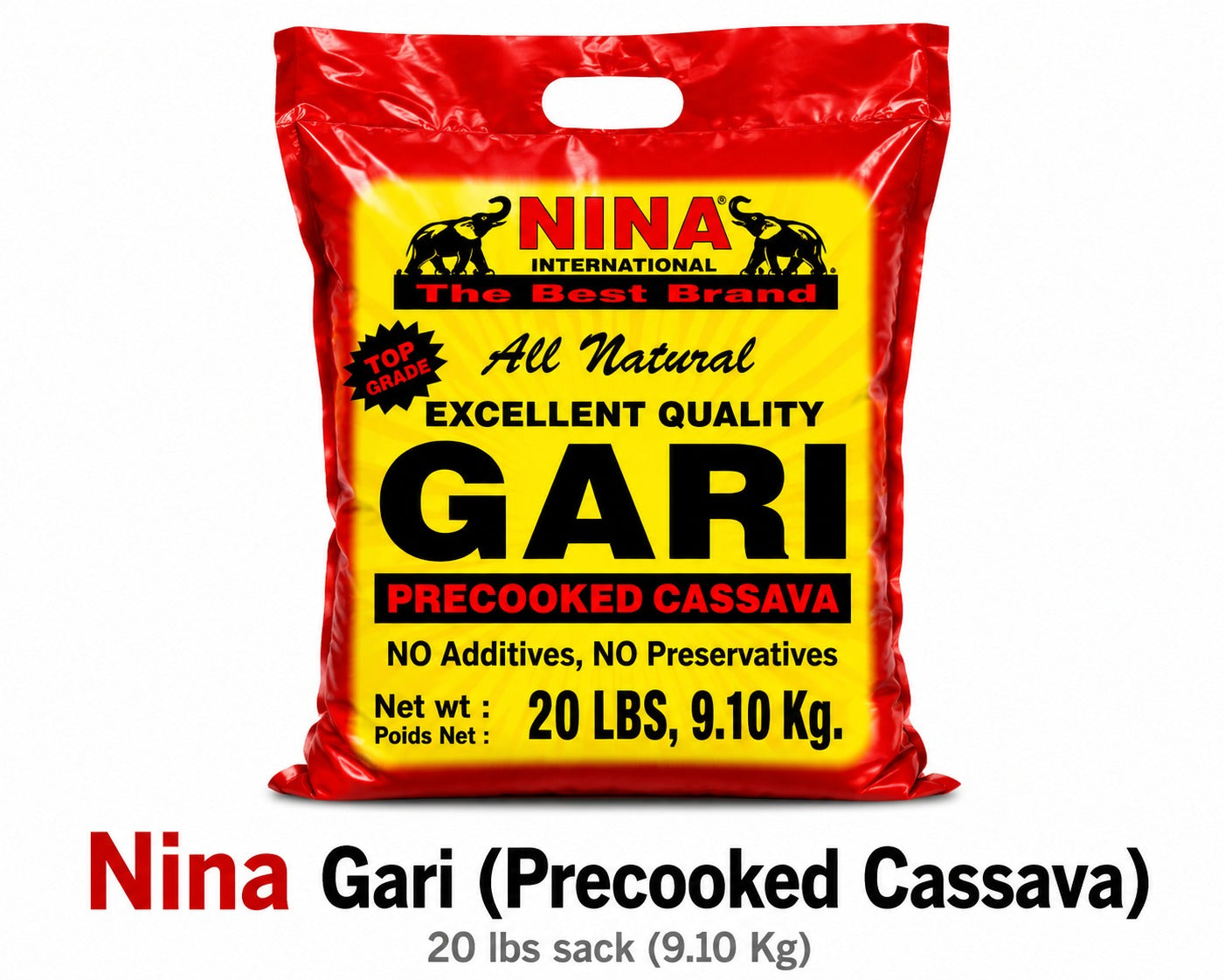 Nina Gari (Precooked Cassava) 20 lbs sack image 0